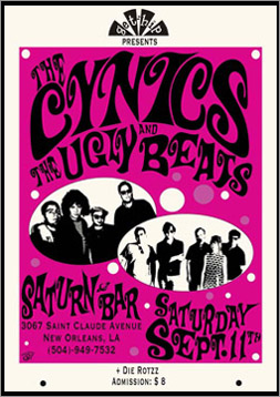 The Cynics Gig Poster , Design by Sophie Lo